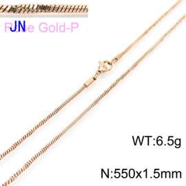 SS Rose Gold-Plating Necklace