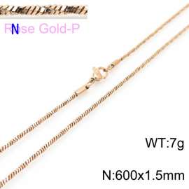 SS Rose Gold-Plating Necklace