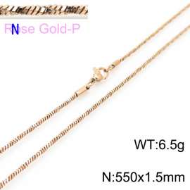 SS Rose Gold-Plating Necklace