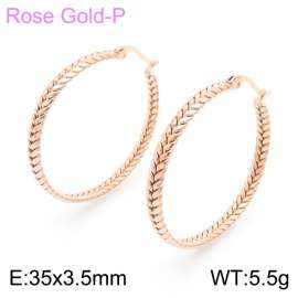 SS Rose Gold-Plating Earring