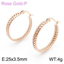 SS Rose Gold-Plating Earring