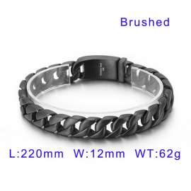 Black-plating Bracelet Hand Stainless Steel Link Chain Bracelet For Men