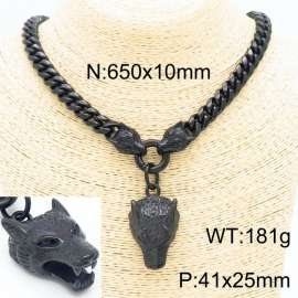 Stainless Steel Black-plating Necklace