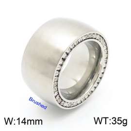 Stainless Steel Stone&Crystal Ring