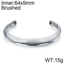 Steel Brushed Irregular Stainless Steel Men's Cast Bracelet