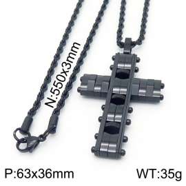 Stainless Steel Black-plating Necklace