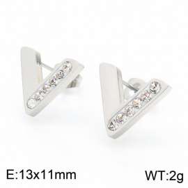 Stainless Steel Stone&Crystal Earring