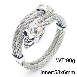 Stainless Skull Bangle