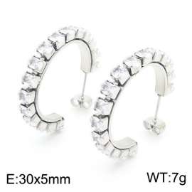 Stainless Steel Stone&Crystal Earring