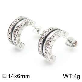 Stainless Steel Stone&Crystal Earring