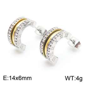 Stainless Steel Stone&Crystal Earring