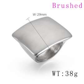 Vintage Party Big Rings for Women Silver Color Brushed