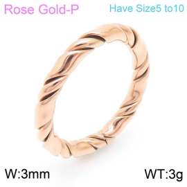 Stainless Steel Rose Gold-plating Ring