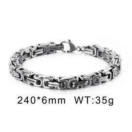 luxury stainless steel Vintage byzantine Men bracelet