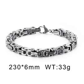 luxury stainless steel Vintage byzantine Men bracelet