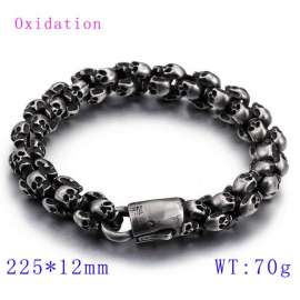 Oxidized Skull Halloween Men's Bracelet