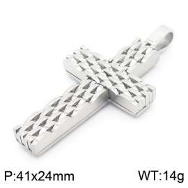 Multi layer cutting combination cross grid men's pendant