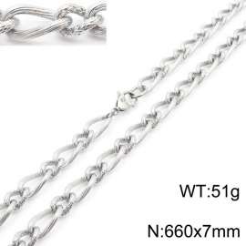 Hand made men's necklace with textured flowers and twisted chains