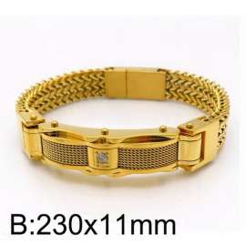 Mesh belt CNC stone inlaid double-layer Franco Chain magnet clasp men's bent piece bracelet