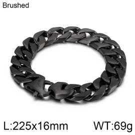 Casting Matte Frosted Denim Bracelet Creatively Dominant Men's Vintage Black-plating Bracelet