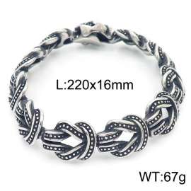 Vintage Knotted Chain Titanium Steel Men's Gift Bracelet Personality Jewellery Wholesale
