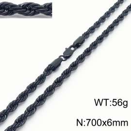 Hot sell classic stainless steel 7mm rope chain fashional individual necklace