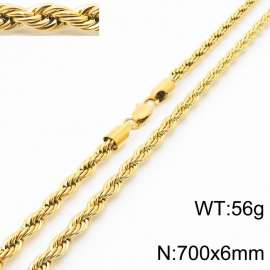 Hot sell classic stainless steel 7mm rope chain fashional individual necklace