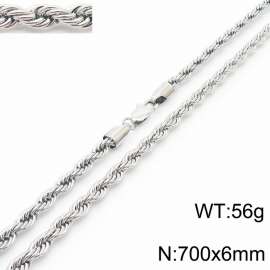 Hot sell classic stainless steel 7mm rope chain fashional individual necklace