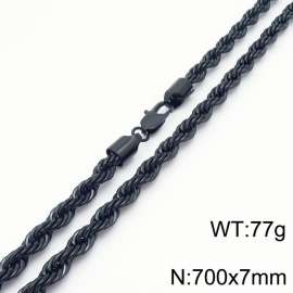 Hot sell classic stainless steel 7mm rope chain fashional individual necklace