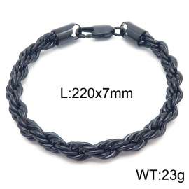 Hot sell classic stainless steel 7mm rope chain fashional individual bracelet