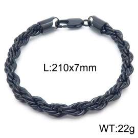 Hot sell classic stainless steel 7mm rope chain fashional individual bracelet