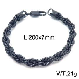 Hot sell classic stainless steel 7mm rope chain fashional individual bracelet