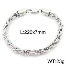 Hot sell classic stainless steel 7mm rope chain fashional individual bracelet