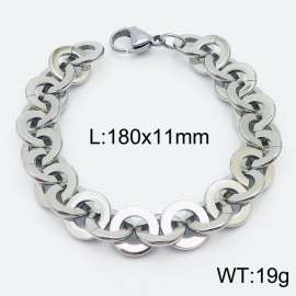 Promotional stainless steel zero shape chain special shiny bracelet