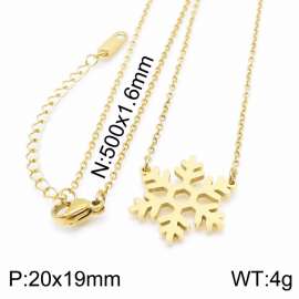 Christmas Snow Polished Gold-Plating Women's Necklace Extension Chain