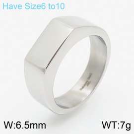 Cold wind neutral rectangular titanium steel ring