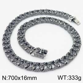 Retro punk personality Skull 316 stainless steel men's necklace