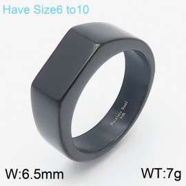 Cold wind neutral rectangular titanium steel ring