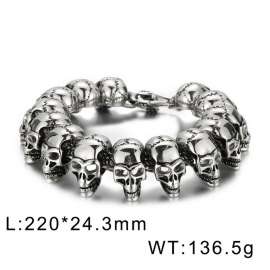 Hip Hop Punk Viking Ghost Skull Bracelet