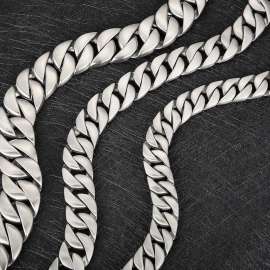 Matte thick necklace bone dog chain casting Cryptocurrency Cuban Chain Thick Necklace