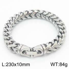230X10mm Silver Color Stainless Steel Herringbone Chain Bracelet