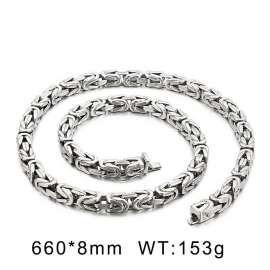 Safety buckle, versatile square chain, cast imperial double-layer chain necklace