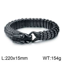 Dragon scale pattern domineering men's bracelet vintage stainless steel keel bracelet