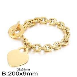 Peach Heart Circle OT Buckle Peach Heart Bracelet