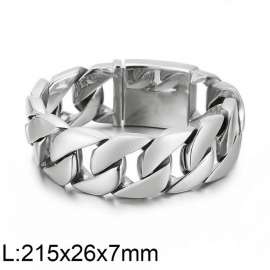 Men's Cuban Bright Face Thick Shiny Bracelet Hip-hop Fashion Men's Heavy Bracelet