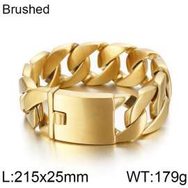 Men's Cuban matte thick bracelet hip-hop fashion men's gold bracelet