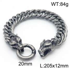 SS Oxidized Bracelet