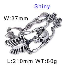 Vintage Personality Exaggerated Skull Bone Men's Human Bone Bracelet Skull Bracelet