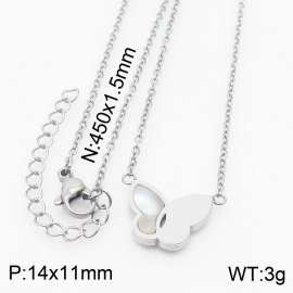 450mm Women's Steel Color Butterfly Stainless Steel necklace