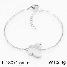 Asymmetric Shell Butterfly Titanium Steel Bracelet